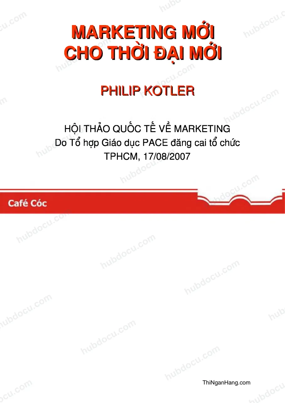 Marketing mới cho thời đại mới (Philip Kotler)