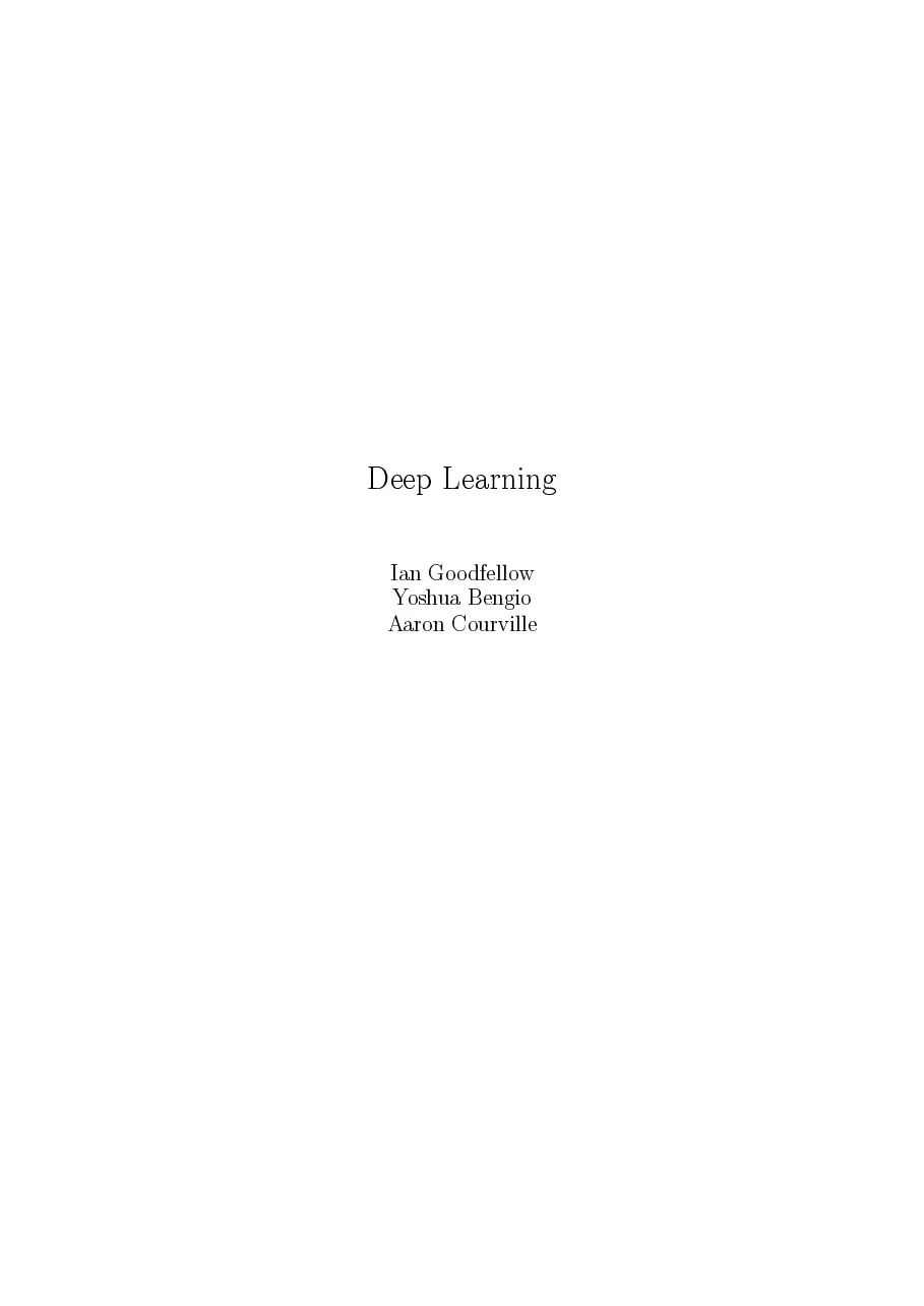 DEEP LEARNING - Ian Goodfellow, Yoshua Bengio và Aaron Courville