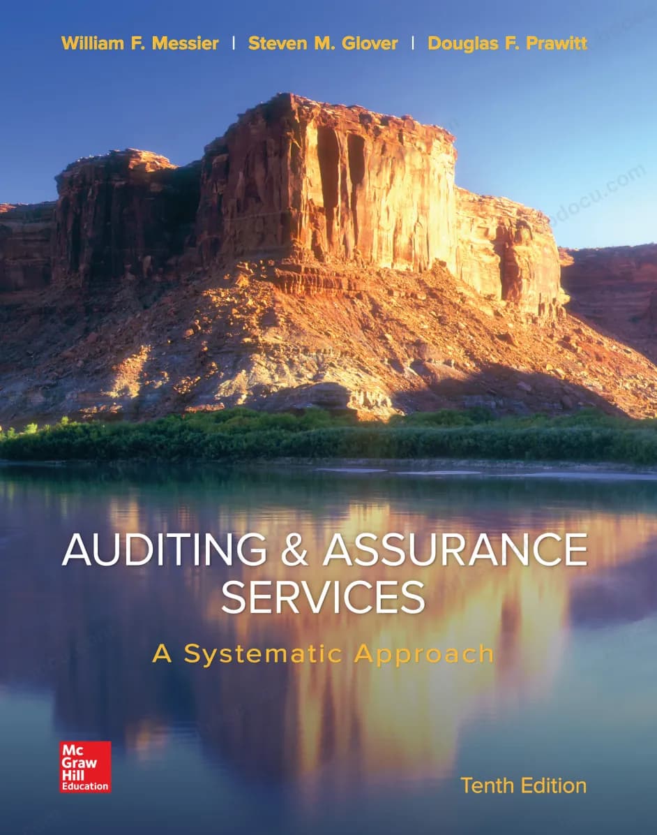 Auditing Assurance Services A Systematic Approach by William Messier Jr, Steven Glover, Douglas Prawitt