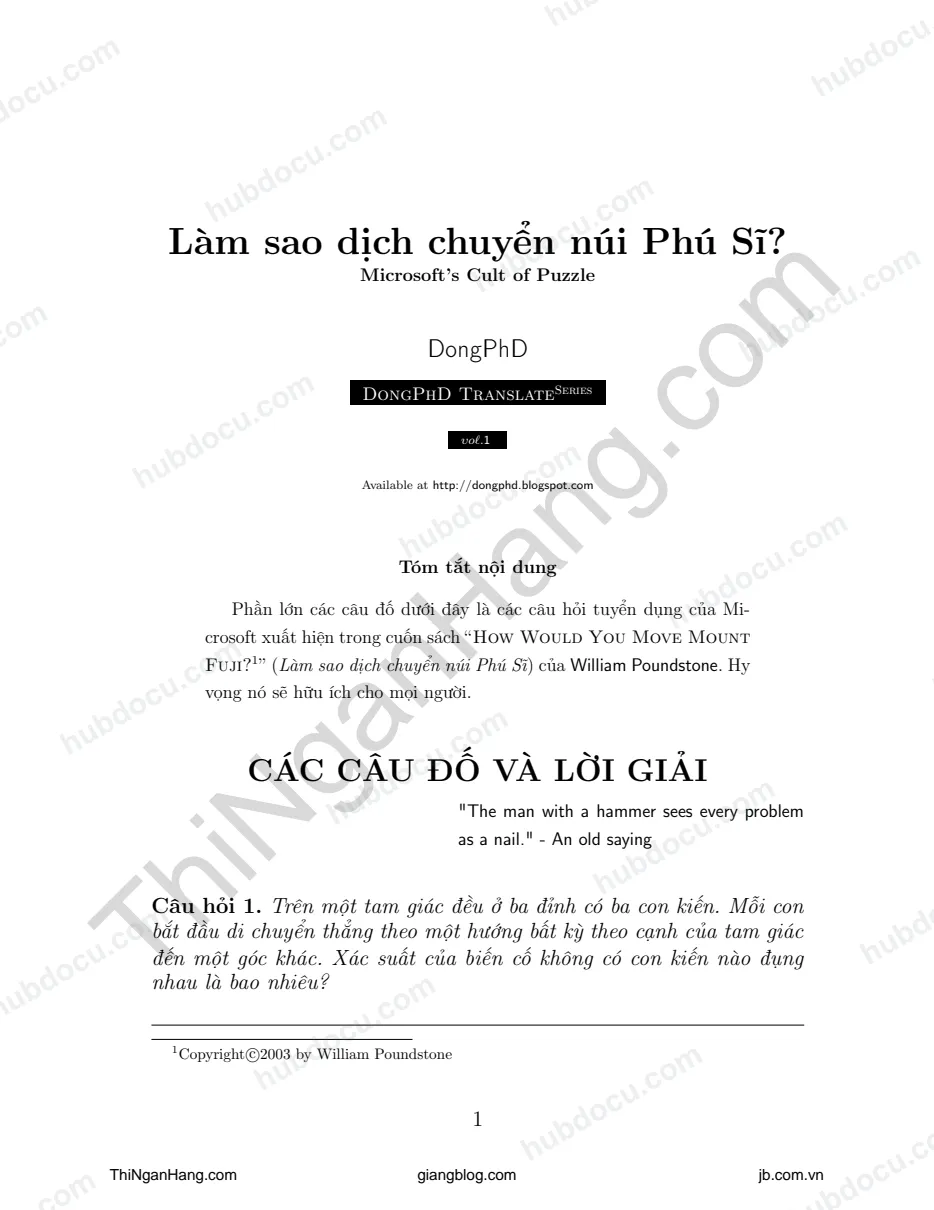 Làm thế nào để dịch chuyển núi Phú Sĩ