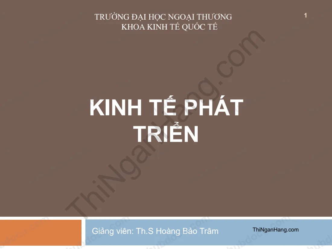 Slide chương 4 môn Kinh tế phát triển: Cơ cấu kinh tế và các mô hình chuyển dịch cơ cấu kinh tế