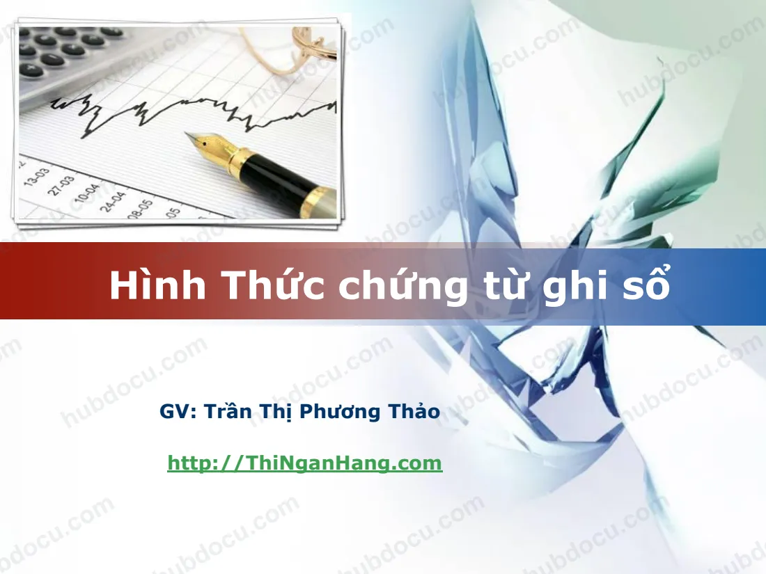 Hình thức Chứng từ ghi sổ và ví dụ mẫu