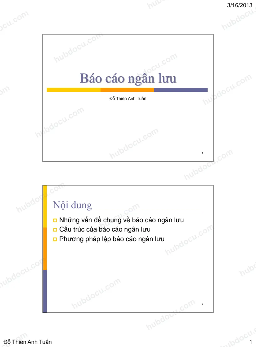 Báo cáo ngân lưu - Đỗ Thiên Anh Tuấn
