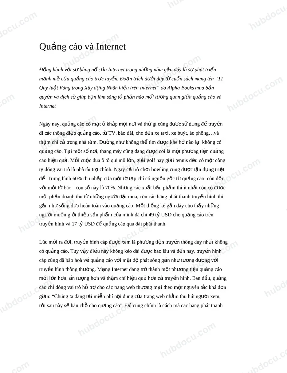 Quảng cáo và Internet