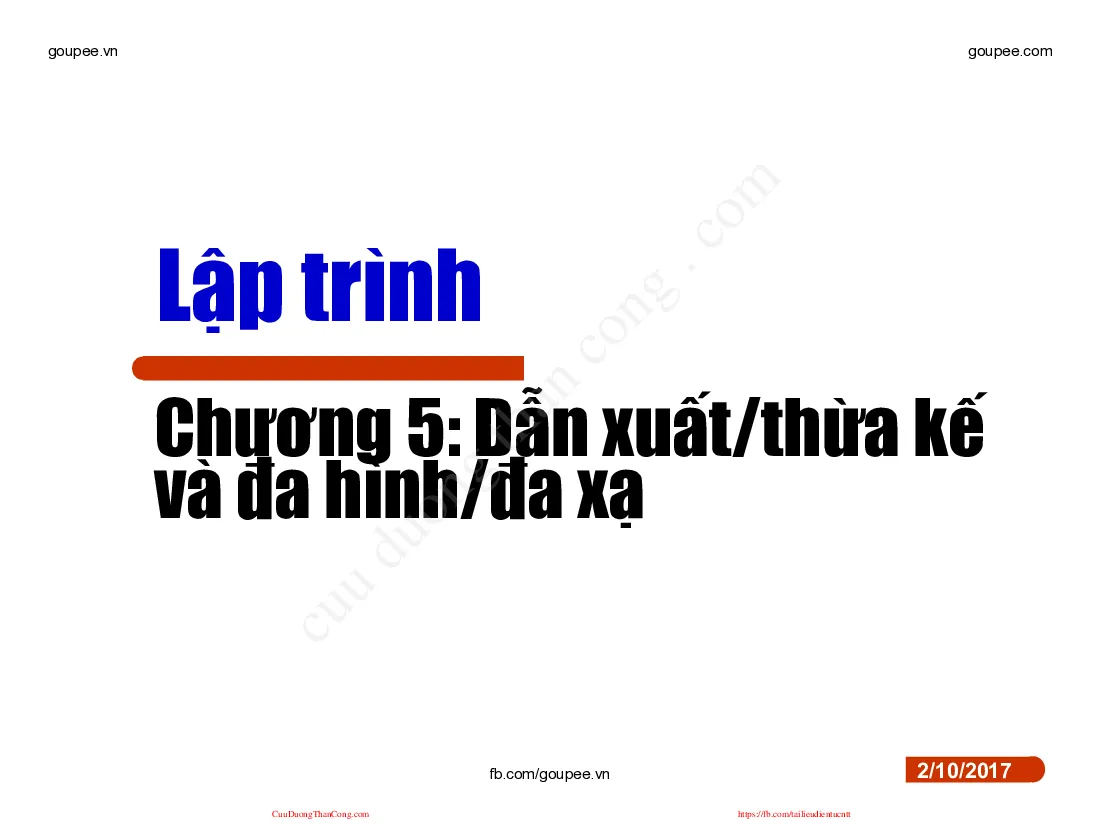 Ngôn ngữ lập trình - Chapter 5 (HUST) Thầy Vũ Song Tùng