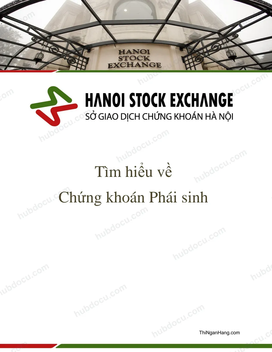 Tìm hiểu về Chứng khoán phái sinh - Slide HNX