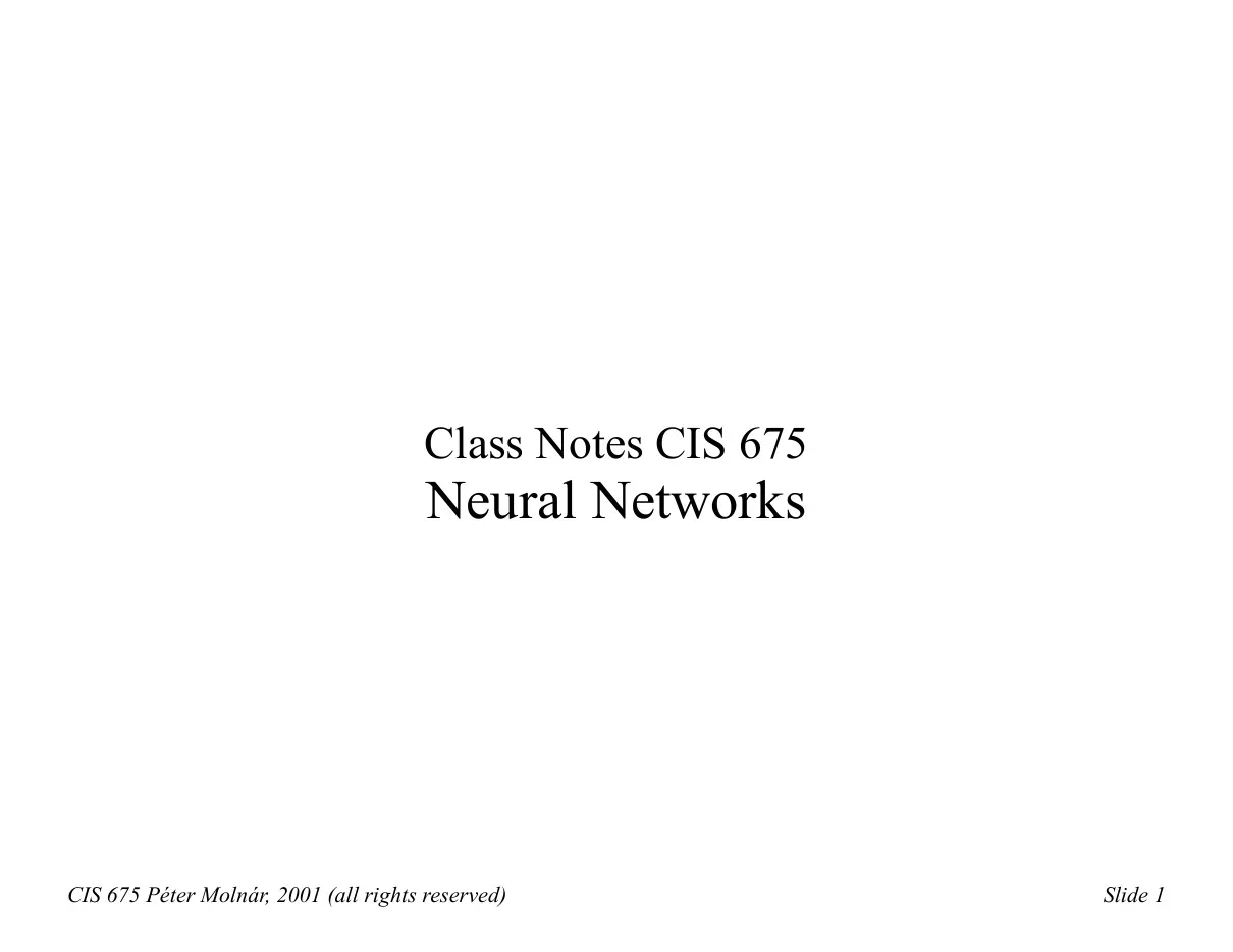 Neural Networks (Mạng nơ-ron) - Péter Molnár