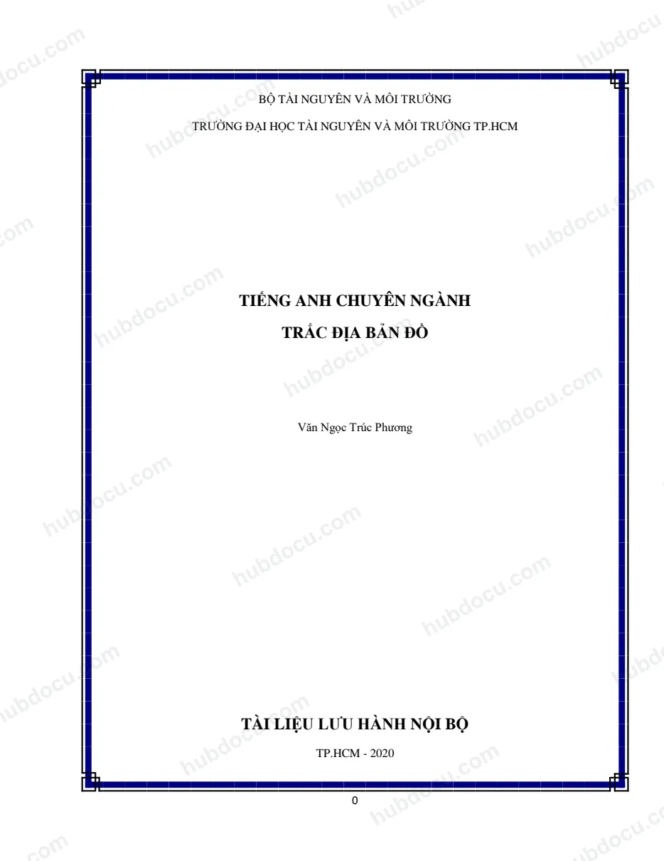 Giáo trình_Anh Văn Chuyên Ngành - Trắc Địa Bản Đồ