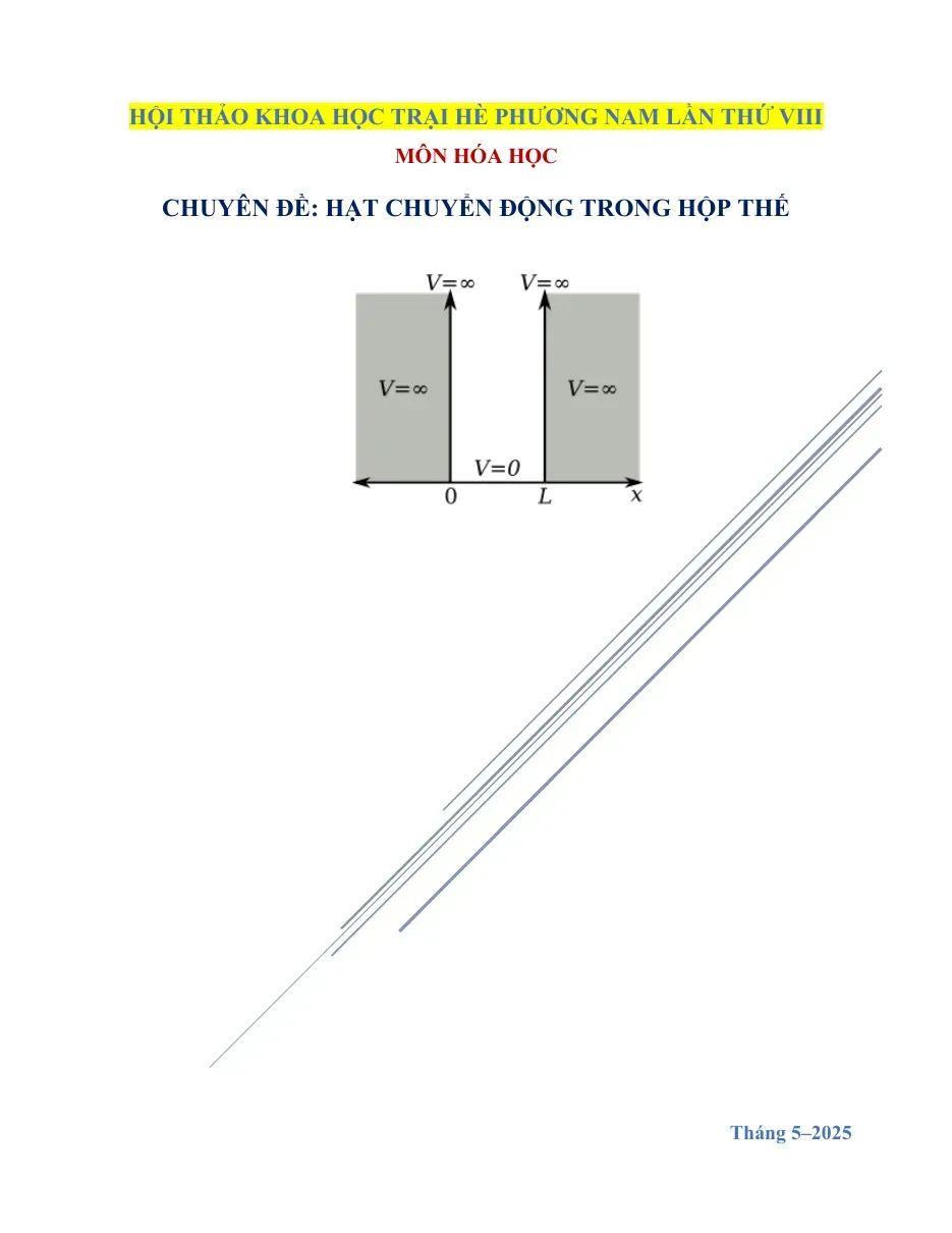 Bồi dưỡng HSG Hóa - Chuyên đề: Hạt chuyển động trong hộp thế HO16