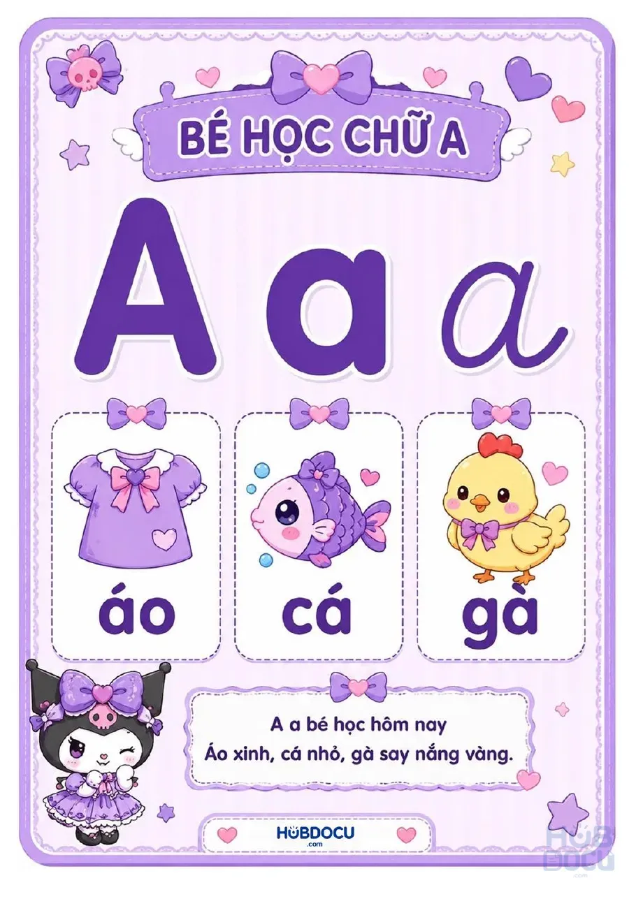 Flash card kuromi A Z