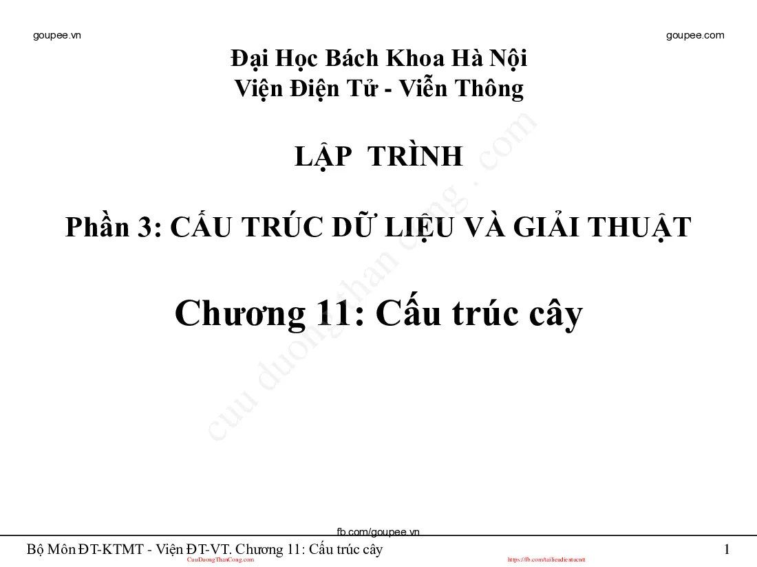 Ngôn ngữ lập trình - Chương 11 (HUST)