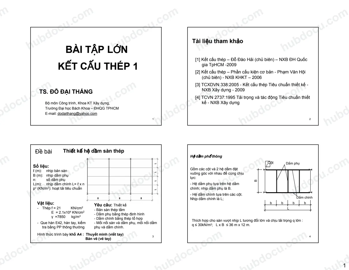 Hướng Dẫn Bài Tập Lớn Kết Cấu Thép 1