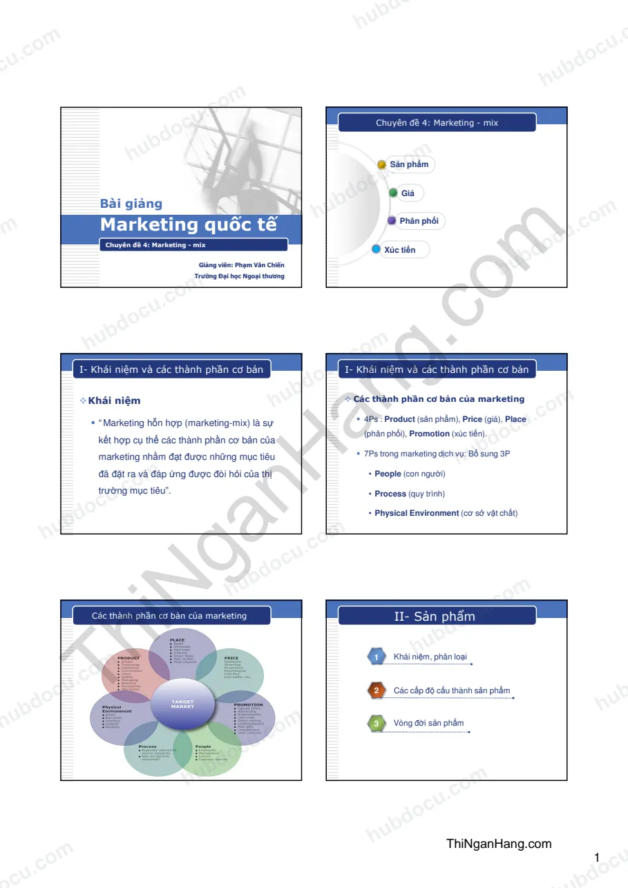 Slide Marketing quốc tế chương 4: Marketing mix