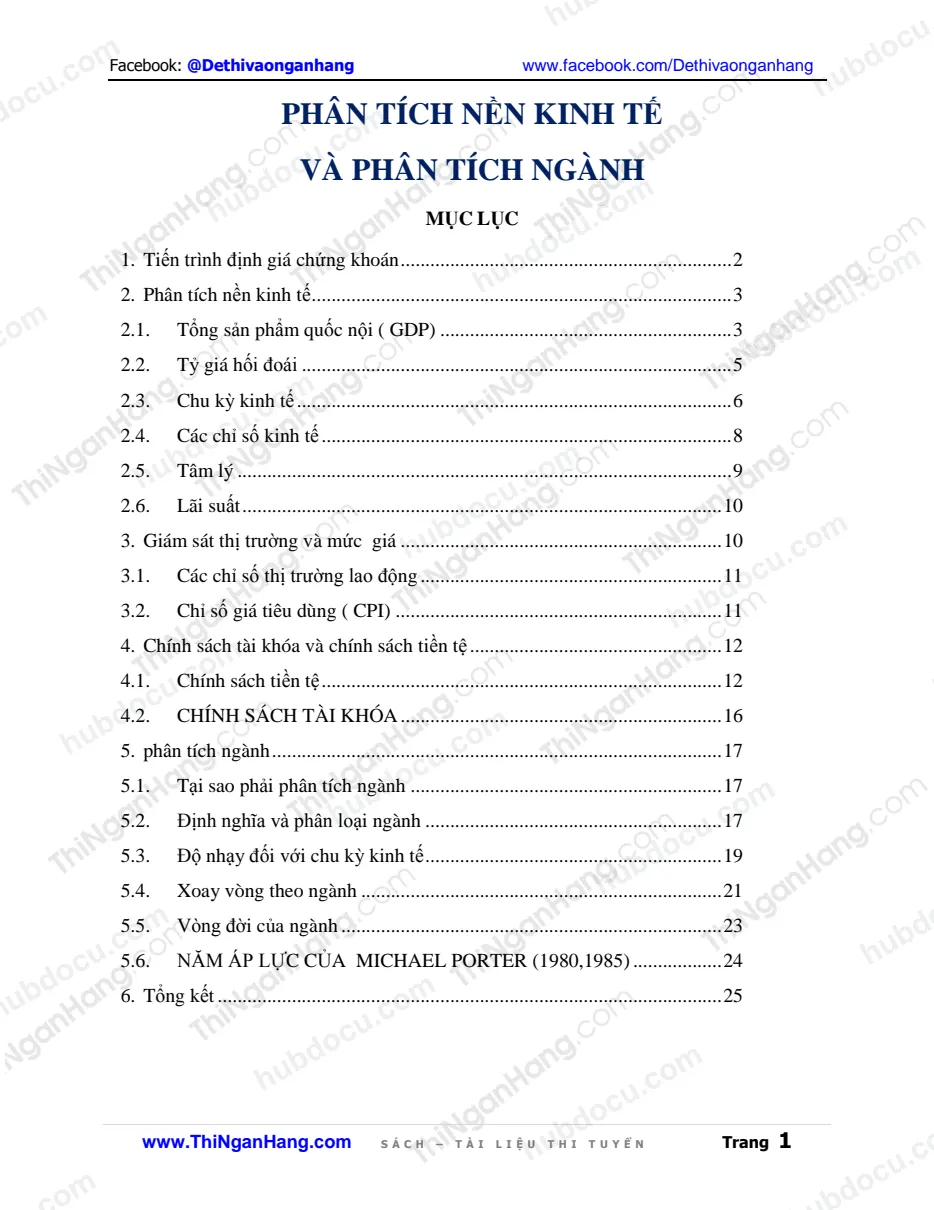 Phân tích nền kinh tế và Phân tích ngành