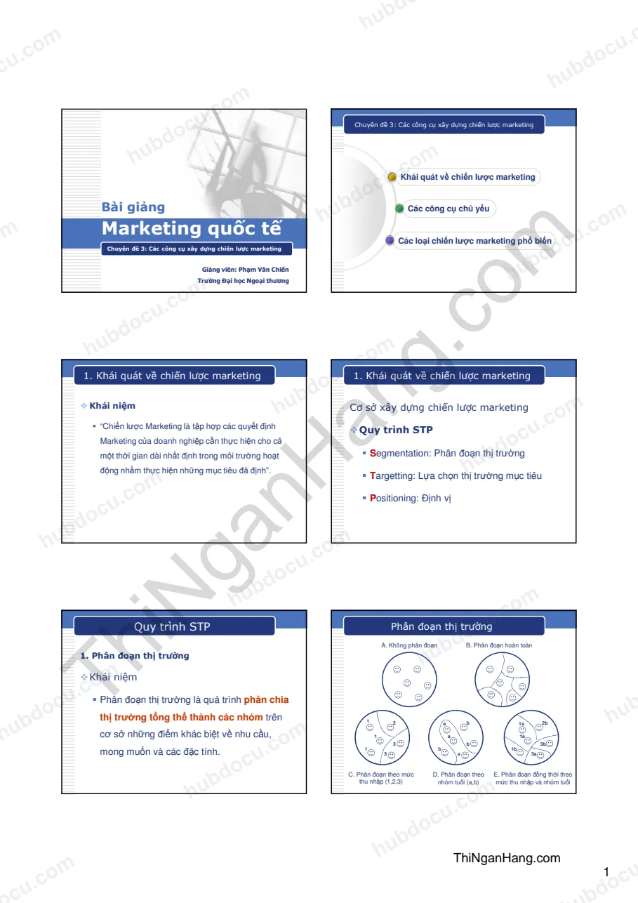 Slide Marketing quốc tế chương 3: Các công cụ xây dựng chiến lược Marketing