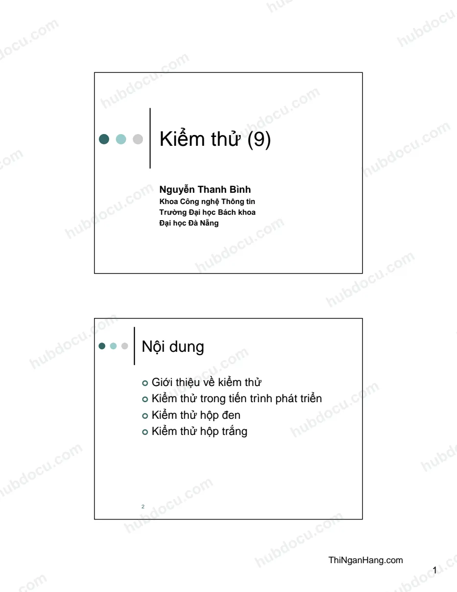 Khái niệm quy trình kiểm thử phần mềm