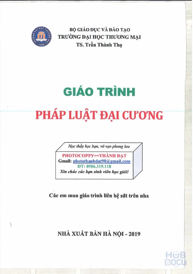 Giáo trình môn Pháp luật đại cương
