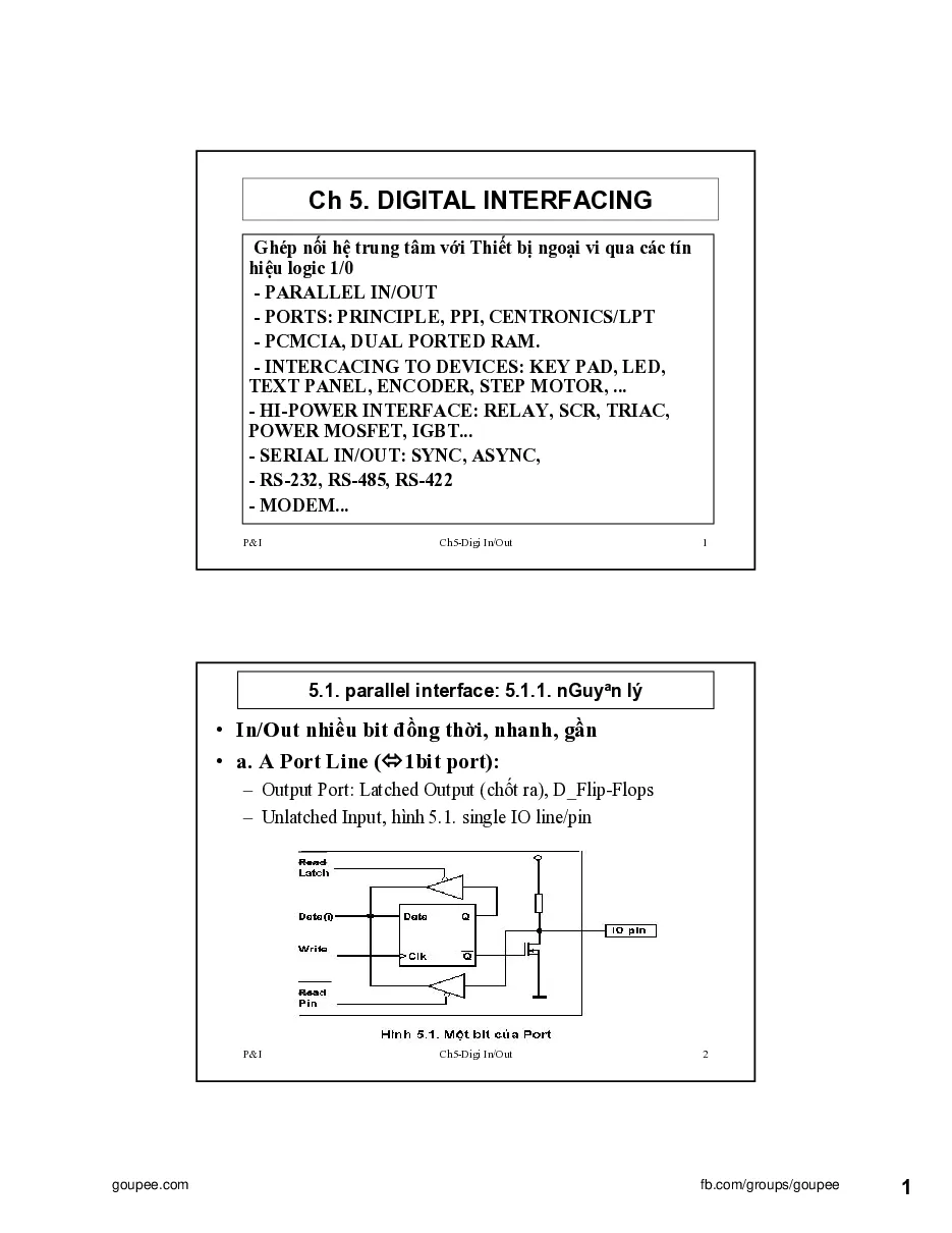 Slide Kỹ thuật ghép nối máy tính (Chương 5) - HUST. GV. Bùi Quốc Anh