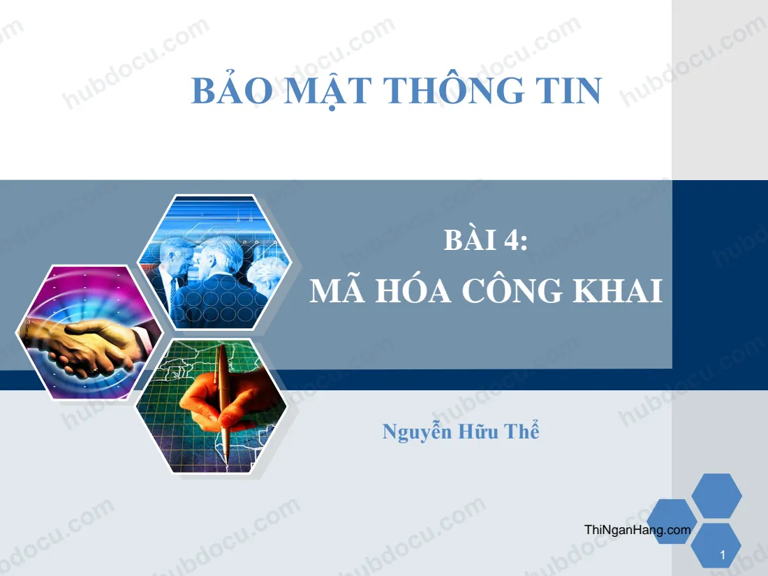 Bài 4 - Mã hoá công khai