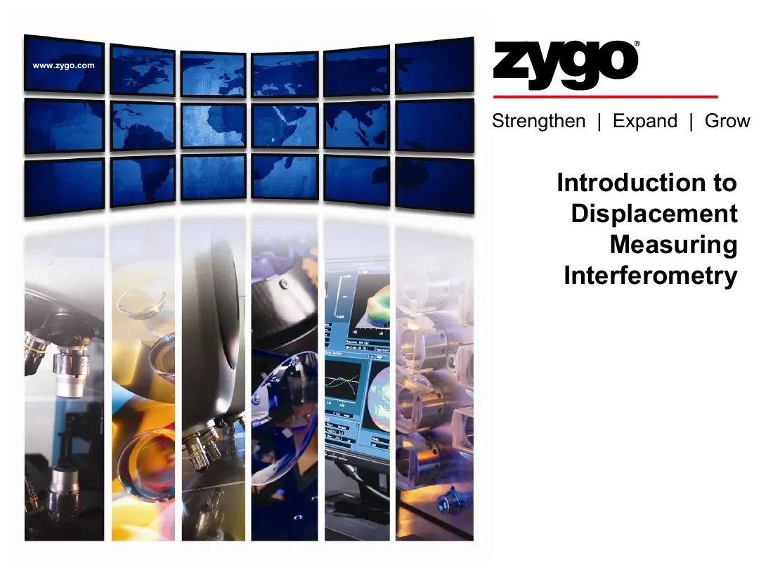Introduction to Displacement Measuring Interferometry (Giới thiệu về giao thoa kế đo dịch chuyển)
