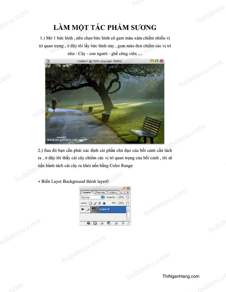 Photoshop - Làm một tác phẩm sương