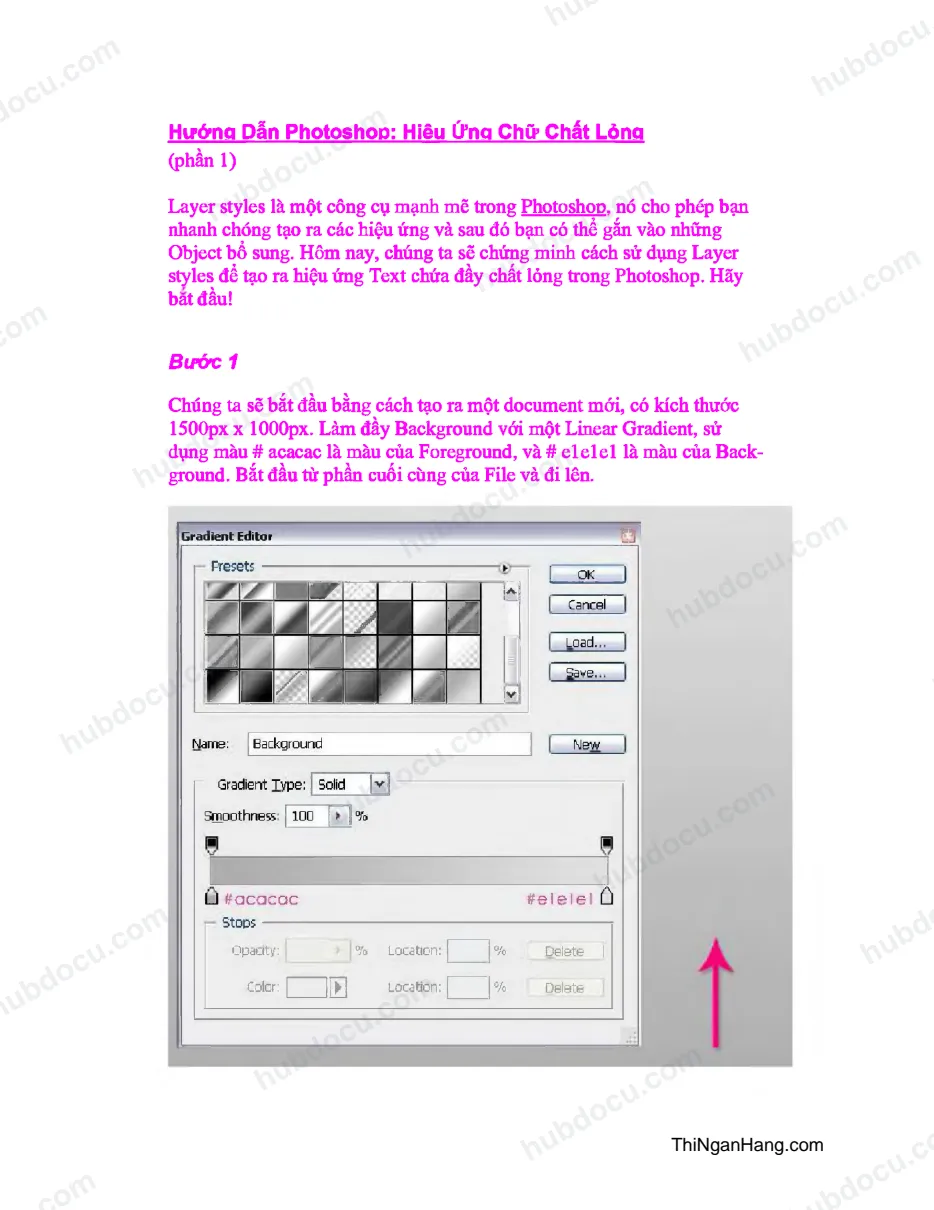 Hướng dẫn Photoshop: Hiệu ứng Chữ Chất Lỏng (phần 1)