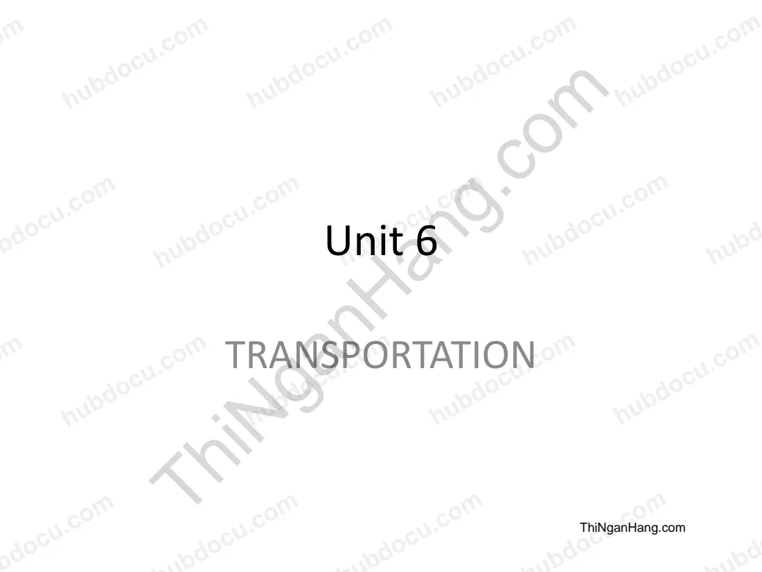 English Economics: Transport