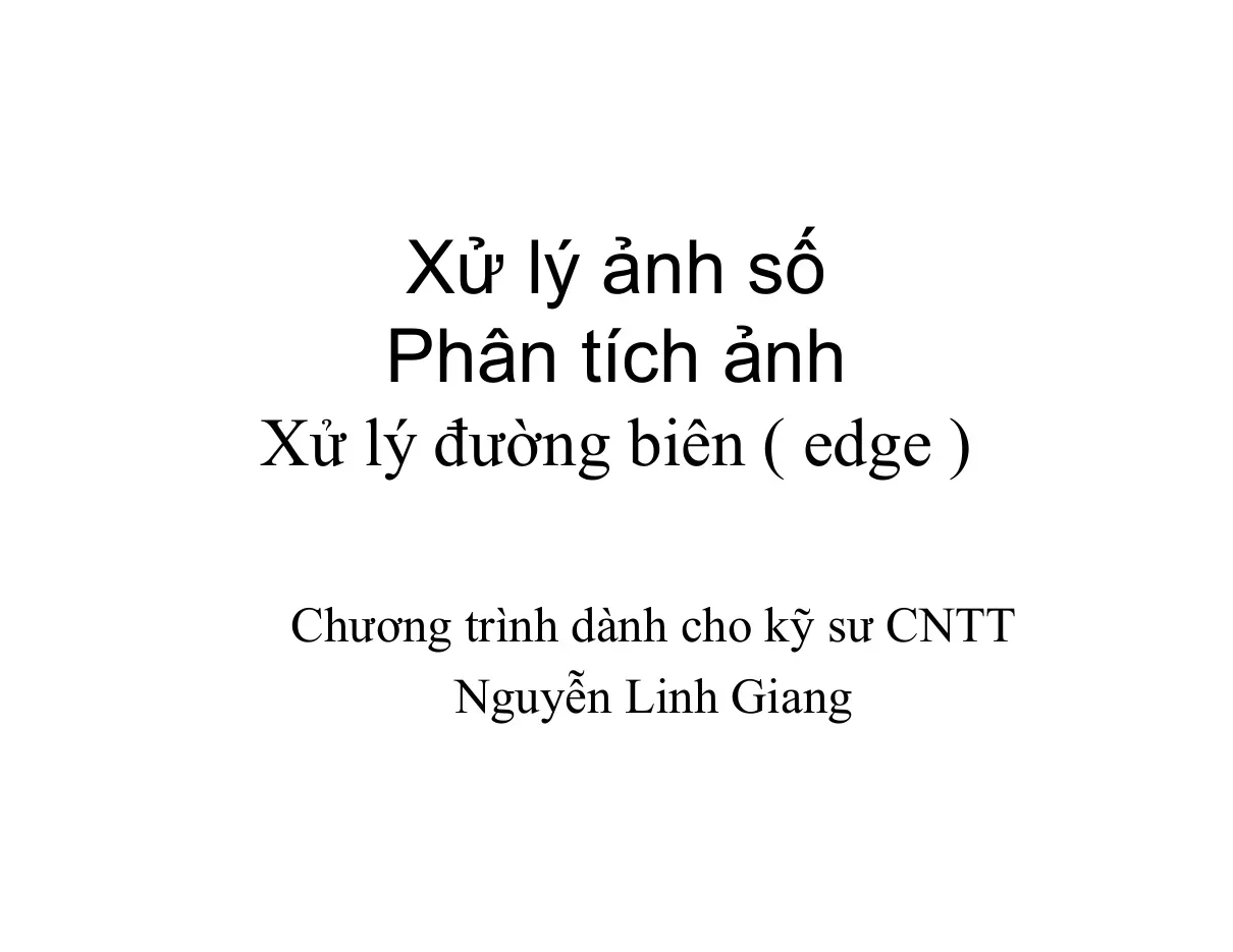 Xử lý đường biên (Chương trình dành cho kỹ sư CNTT) - Nguyễn Linh Giang