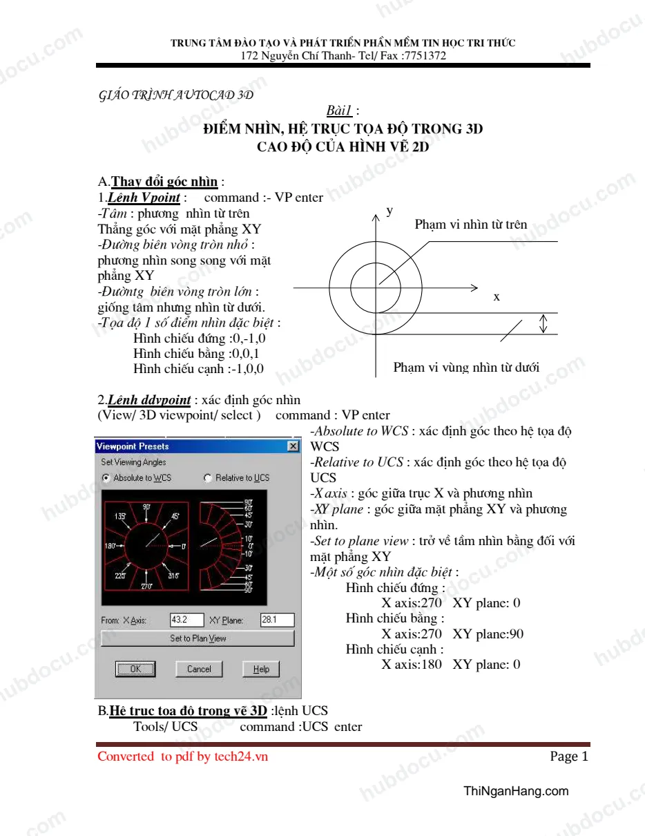 Giáo trình AUTOCAD 3D