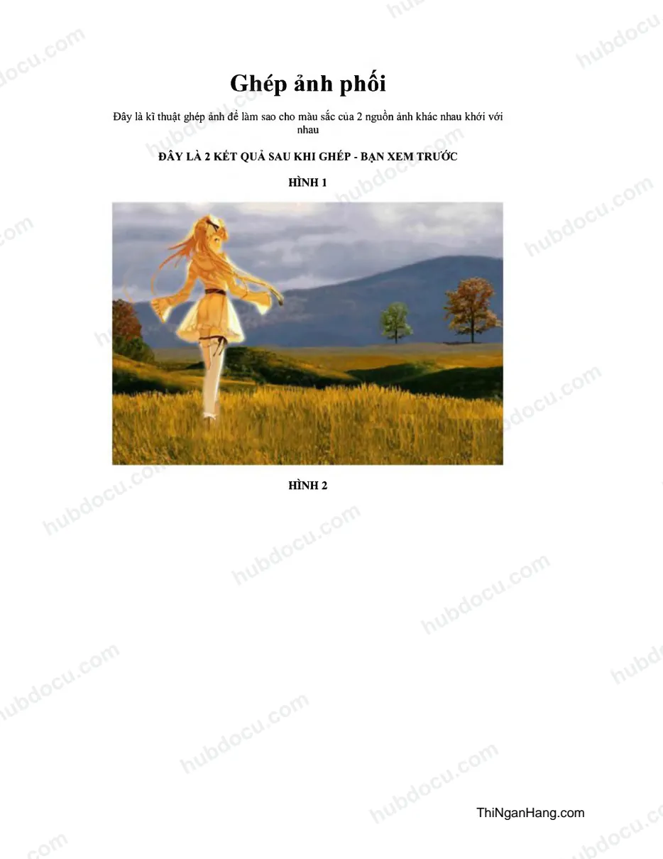 Ghép ảnh phối trong photoshop