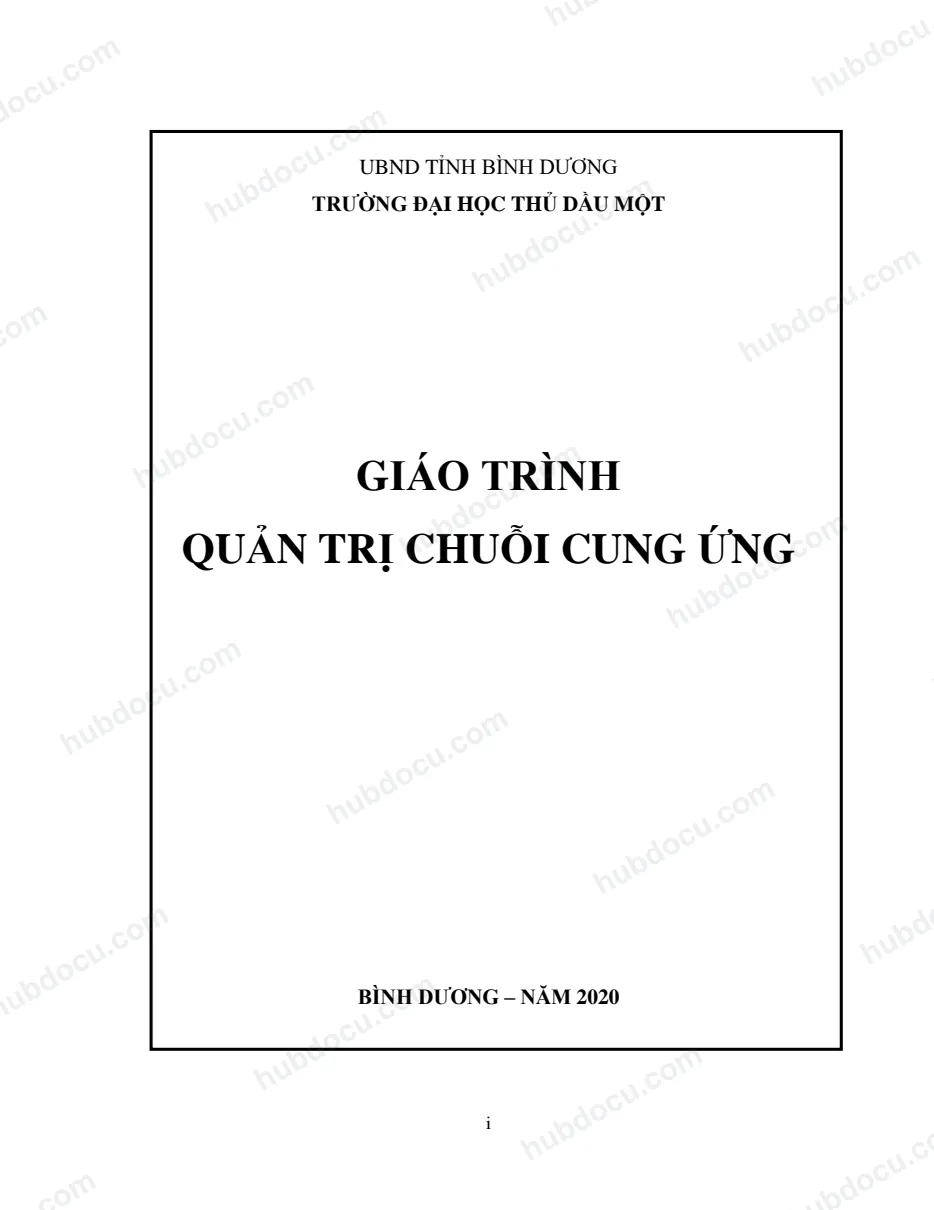 Giáo trình Quản trị chuỗi cung ứng