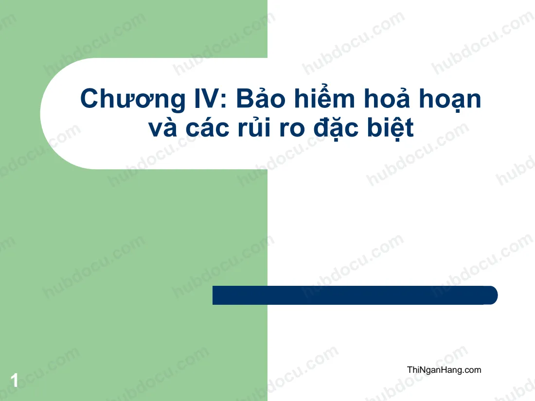 Slide Bảo hiểm trong kinh doanh: Bảo hiểm hỏa hoạn và các rủi ro đặc biệt