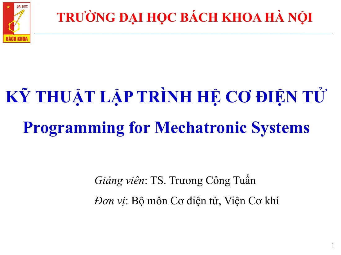 Chapter I. Basics and data management of C++ (Chapter I) - Trương Công Tuấn