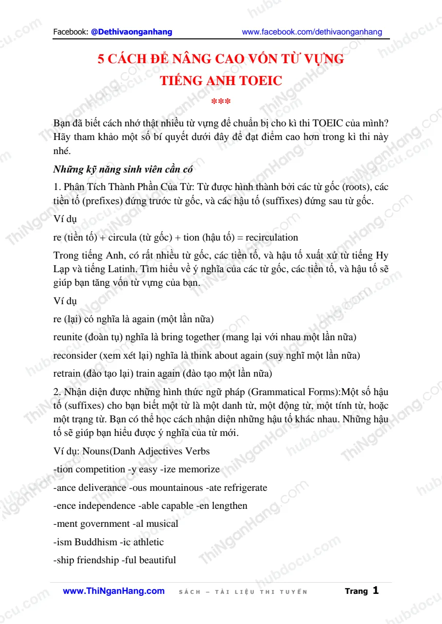 5 cách để nâng cao vốn từ vựng tiếng anh TOEIC