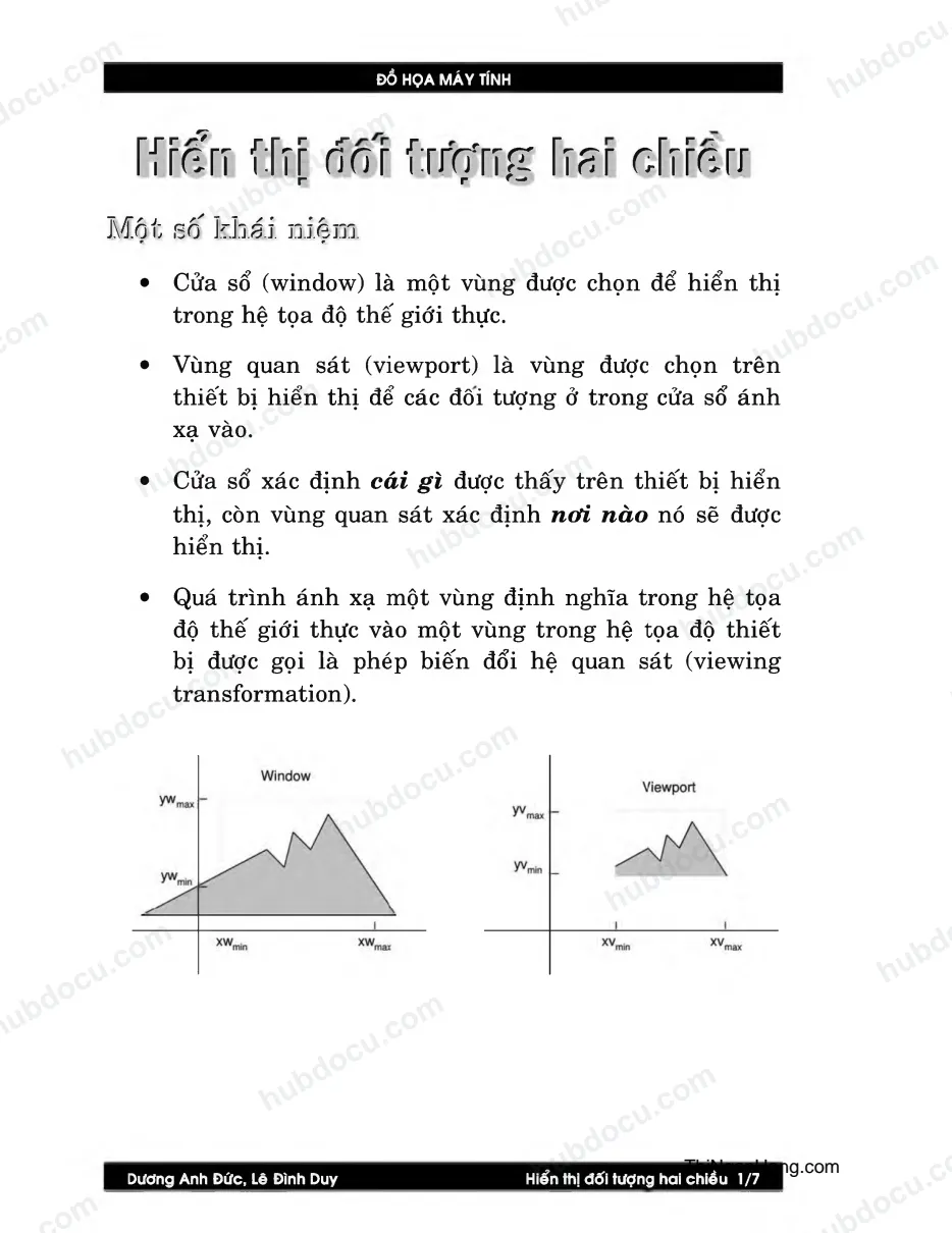 Đồ họa máy tính - Hiển thị đối tượng hai chiều