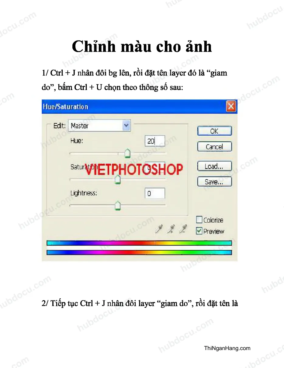 Chỉnh màu cho ảnh