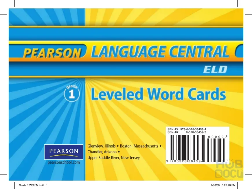 Pearson 10 - English Language Development - Leveled Word Cards - Grade 1 (428p).pdf