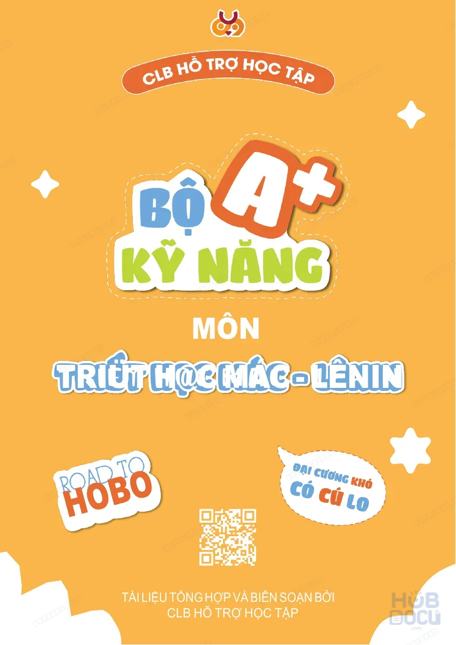 Câu hỏi tự luận Triết học học Mác Lênin kỳ 2022.2 (CLB Hỗ trợ Học tập HUST)
