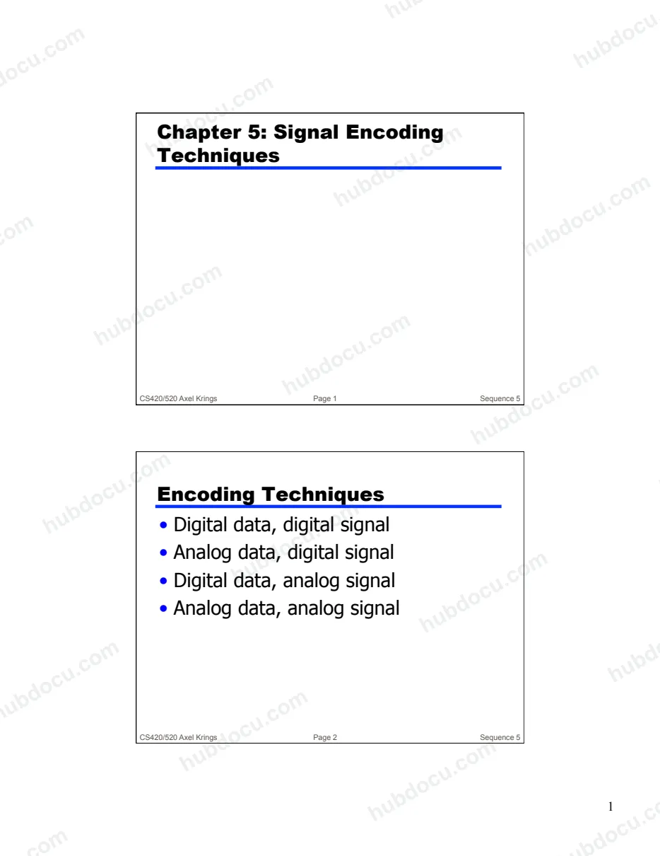 Signal Encoding technic