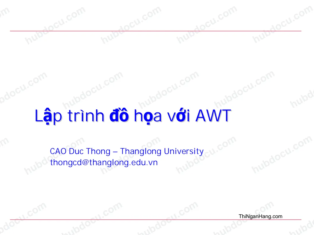Lập trình đồ hoạ với AWT Tiếng Việt