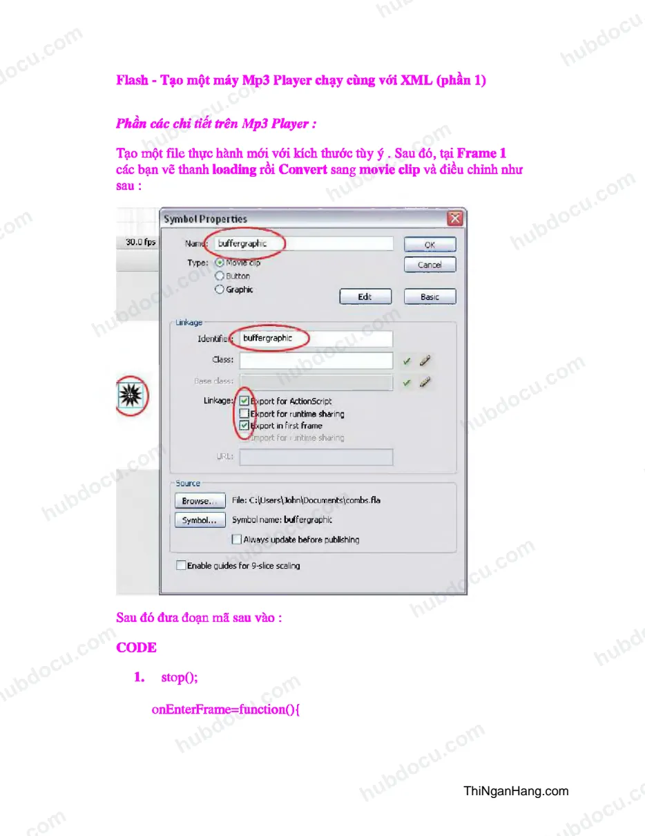 Flash - Tạo một máy mp3 player chạy cùng với XML (phần 1)