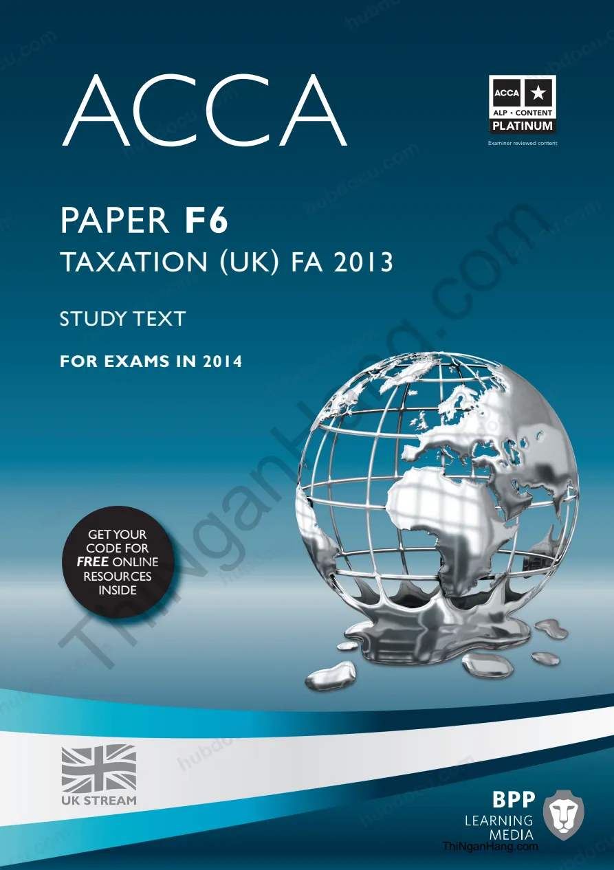 Tài liệu ACCA - BPP Phần F6 - Taxtation (Thuế)