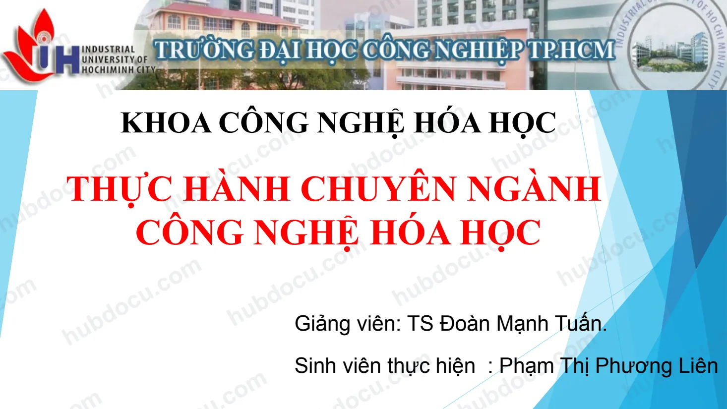 Báo cáo chuyên ngành thực hành công nghệ hóa vô cơ