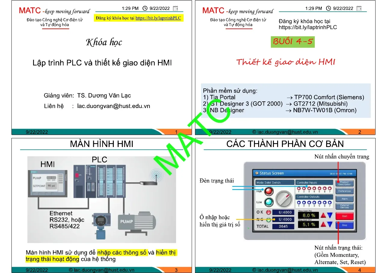 Slide Thiết kế giao diện HMI (Buổi 4-5) - TS.Dương Văn Lạc
