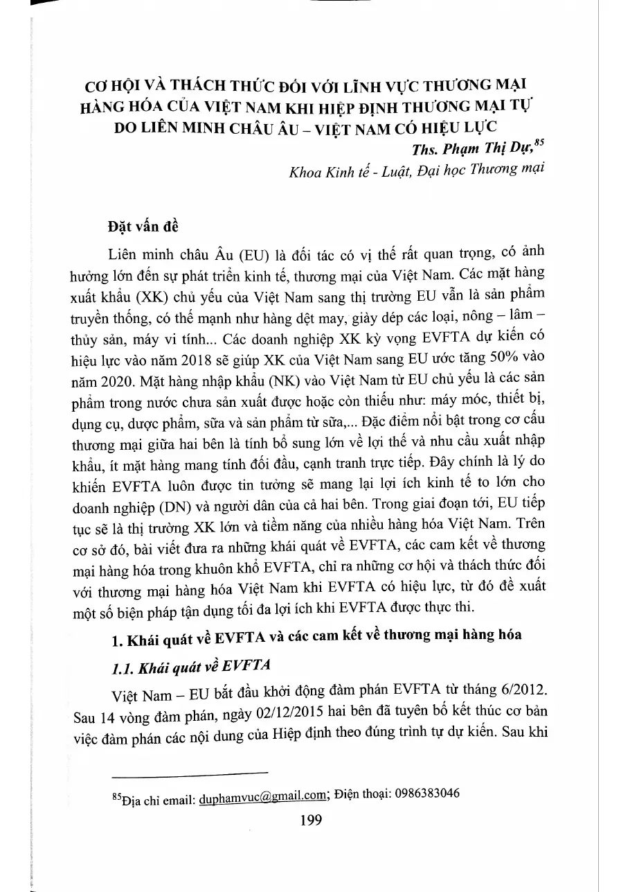 17 Co hoi va thach thuc voi linh vuc thuong mai hang hoa cua Viet Nam khi EVFTA co hieu luc