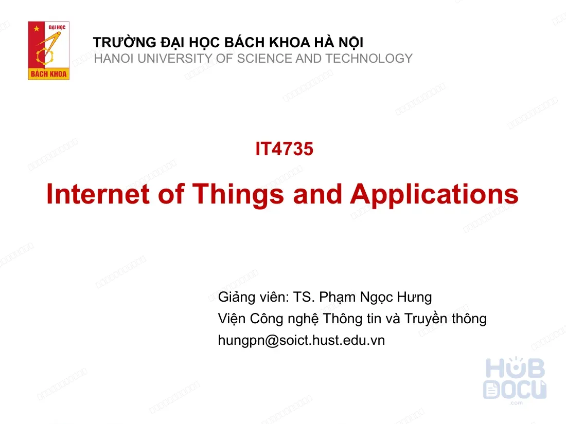 Kỹ thuật máy tính - 1.Tổng quan về IoT