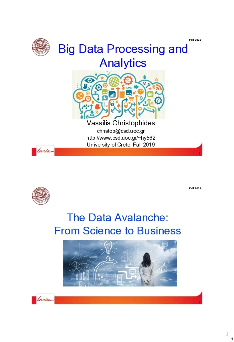 Big Data Processing and Analytics Intro (Xử lý và phân tích dữ liệu lớn)