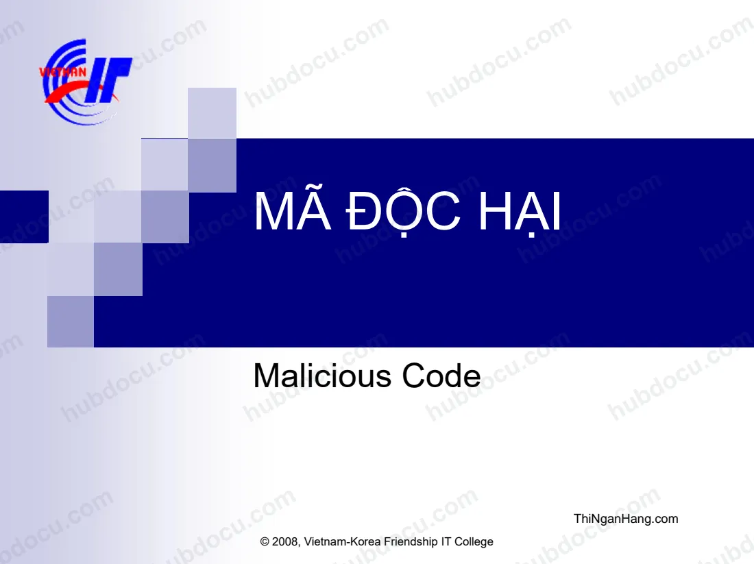 Mã độc hại - Malicious Code