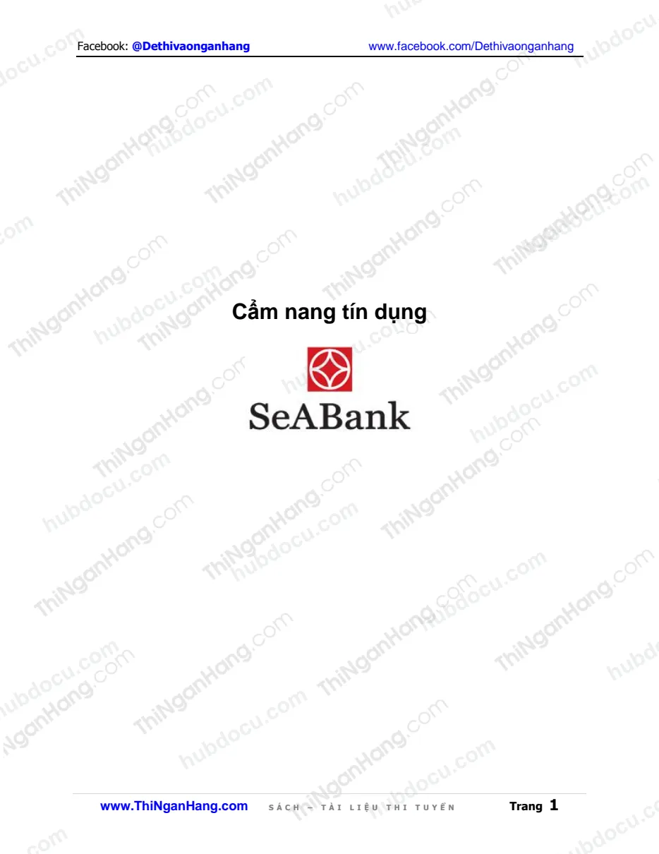 Cẩm nang tín dụng Seabank