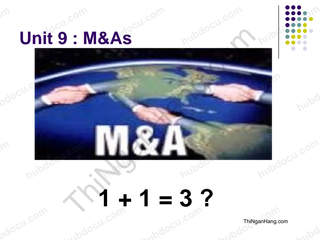 English Economics: Merger and Acquisitions